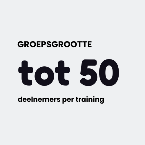 groepsgrootte tot 50